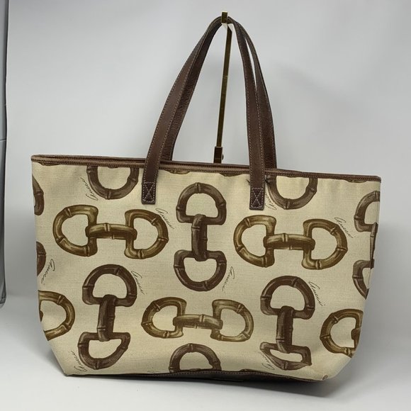 Authentic Gucci shoulder bag fabric leather mix - Picture 3 of 15